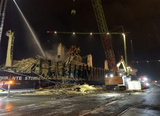 Avsliten kabel orsak till storbrand